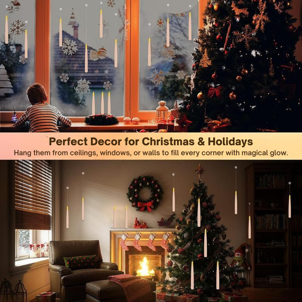 Flameless Floating Candles With Magic Wand Remote