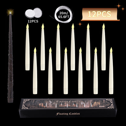 Flameless Floating Candles With Magic Wand Remote
