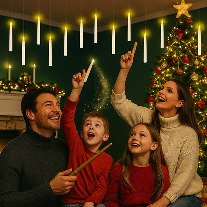 Flameless Floating Candles With Magic Wand Remote